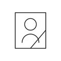 Deceased person portrait line icon. Dead human sign. Funeral outline symbol.